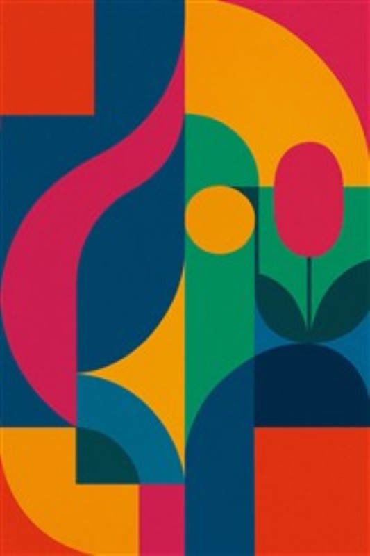 Farverig Blomstermagi i Abstrakt Stil - Oplev den livlige symfoni af farver og former med dette abstrakte kunstværk. Det friske blomsterdesign bringer glæde og dynamik ind i dit rum og skaber en inspirerende atmosfære.
