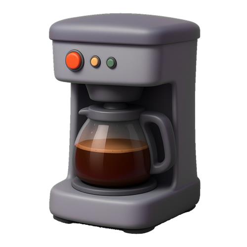 Kaffemaskine med brygget kaffe