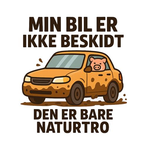 Sjov bilklistermærke med gris