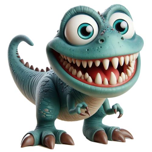 Farverig Tegneserie Dinosaur