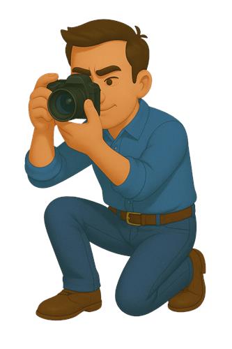 Fotograf med kamera